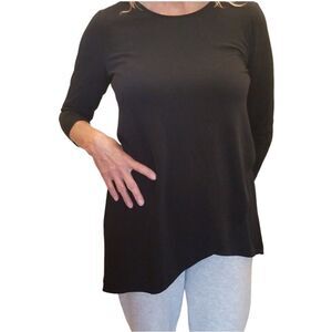 The Limited Tunic Black 3/4 Sleeve Top Size Small